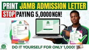 how to print jamb admission letter