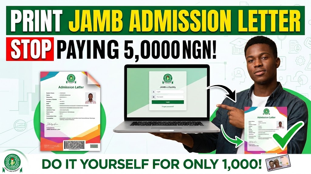 how to print jamb admission letter