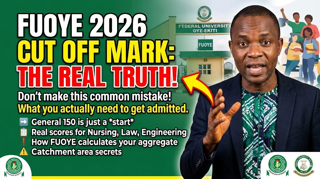 federal university of oye ekiti cut off mark