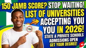 List of universities that accept 150 cut-off mark in 2026
