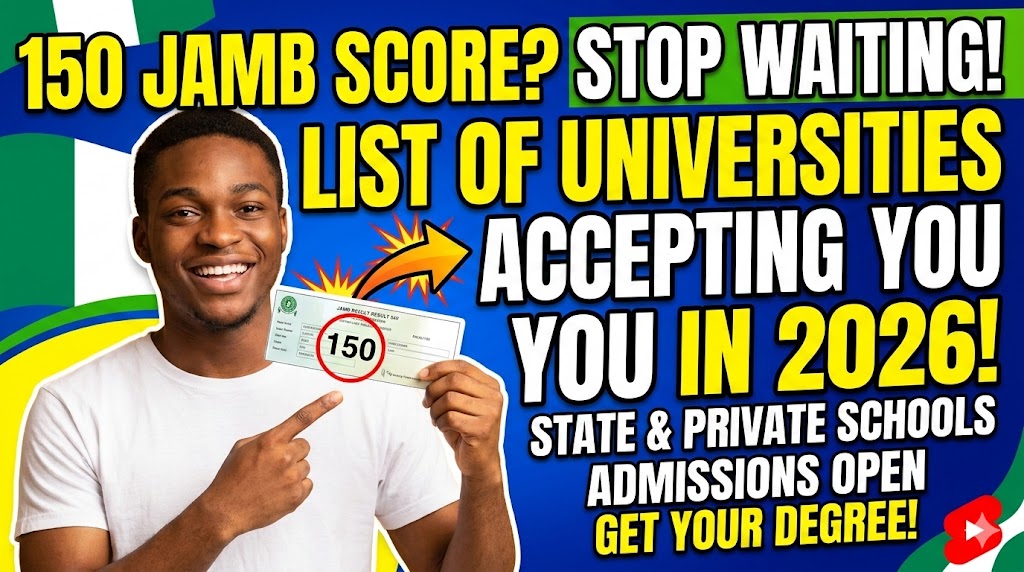 List of universities that accept 150 cut-off mark in 2026