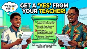 How to write a semi formal letter to your teacher in nigeria