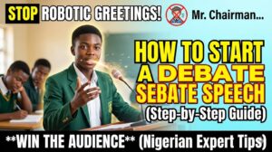 How to start a debate speech in school for students