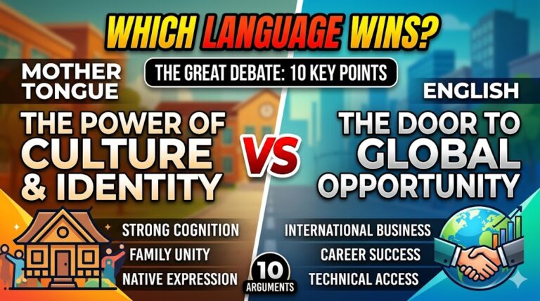 Debate on Mother Tongue vs English: 10 Debate Points