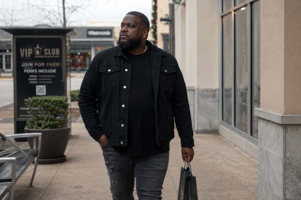 Black Denim Jacket With Grey Jeans