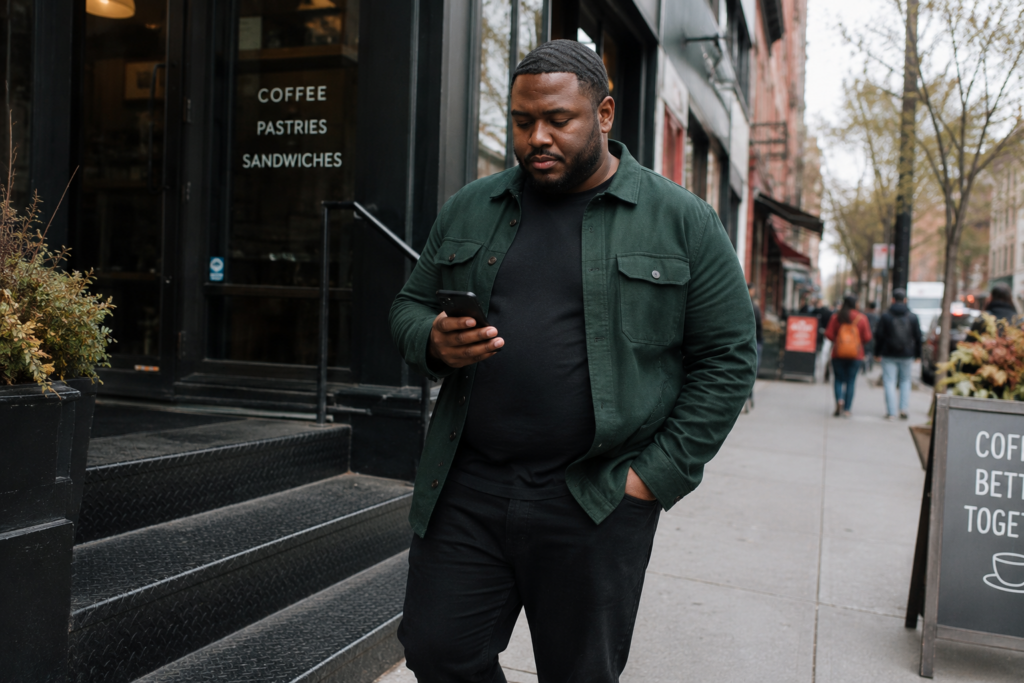 Dark Green Overshirt With Black Jeans
