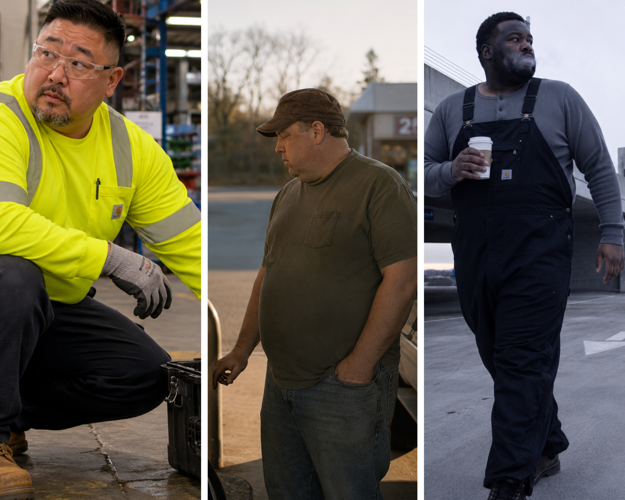 Plus Size Men Blue-Collar Workwear That's Durable, Functional, and Sharp