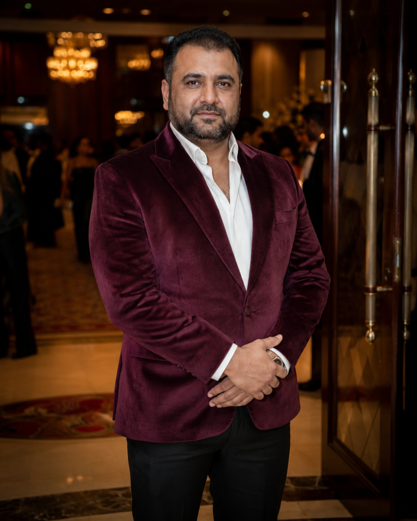 The Burgundy Velvet Blazer With Black Slim Trousers and a White Shirt for Black Tie Optional