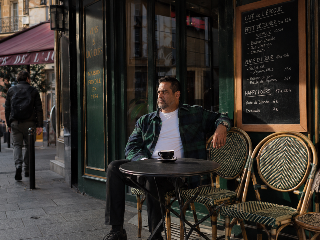 The Tailored Overshirt in a Deep Plaid Worn as a Lightweight Jacket