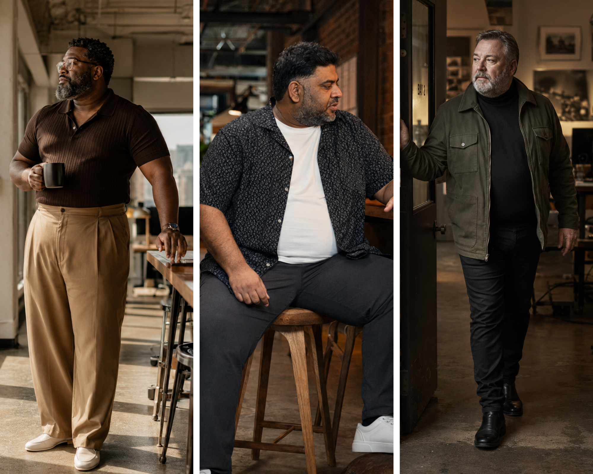 creative workwear plus size men
