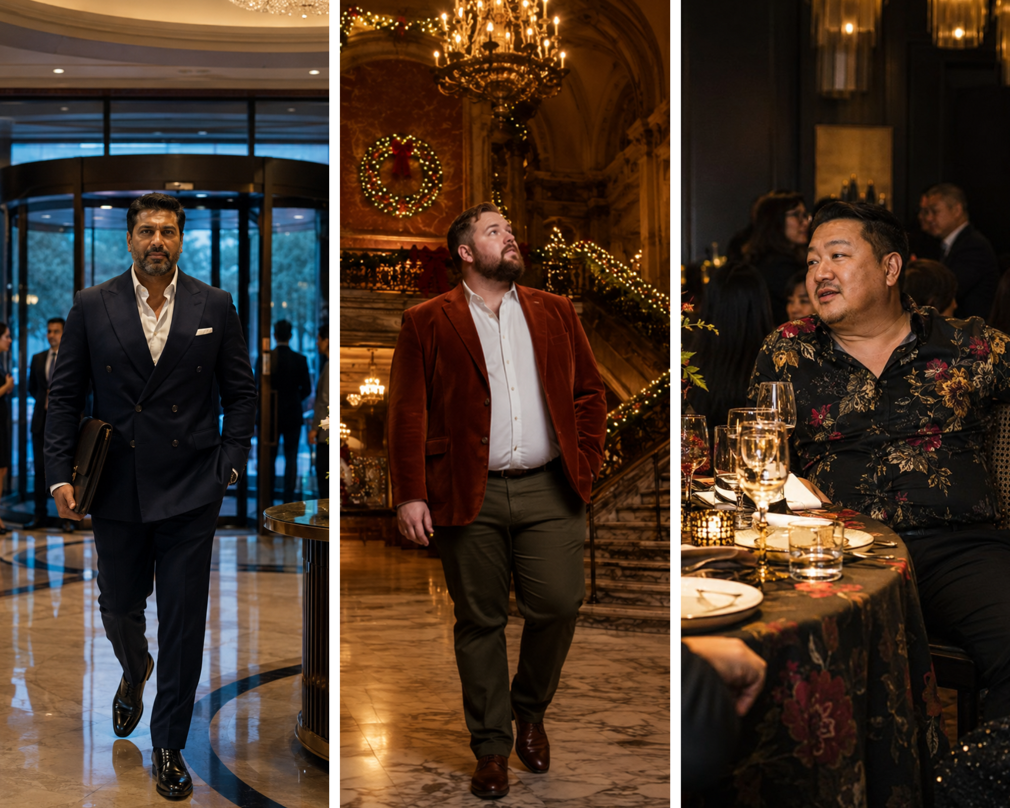 plus size men holiday party outfits
