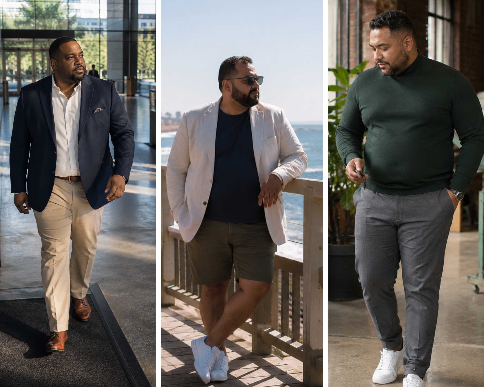 plus size men interview outfits