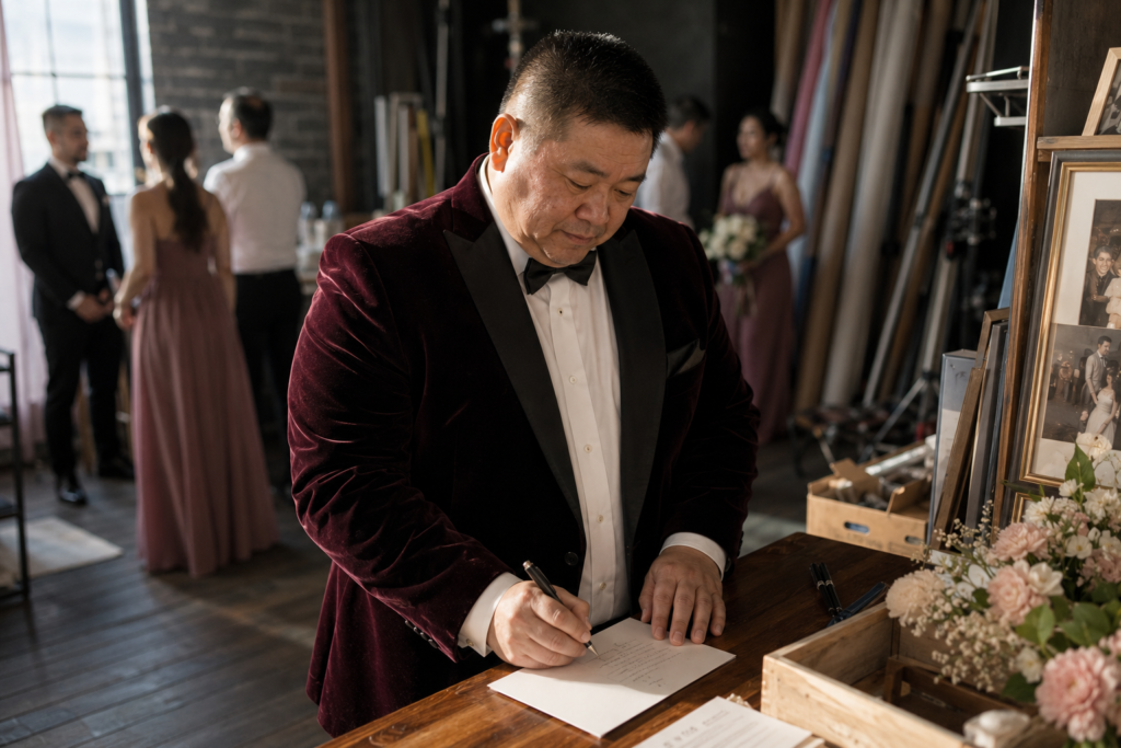 Burgundy Velvet Dinner Jacket With Black Formal Trousers
