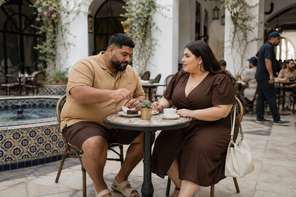 Camel Camp Shirt With a Chocolate Wrap Dress