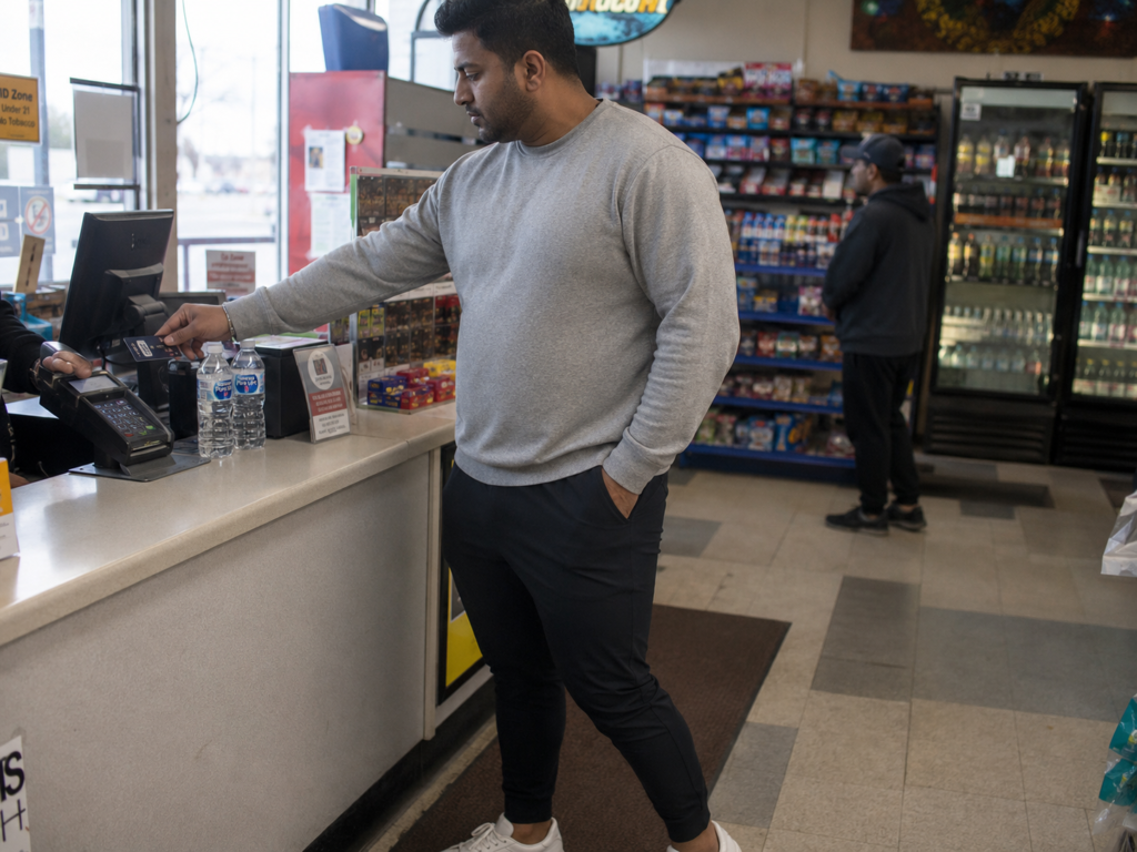 Heather Grey Sweatshirt With Black Joggers