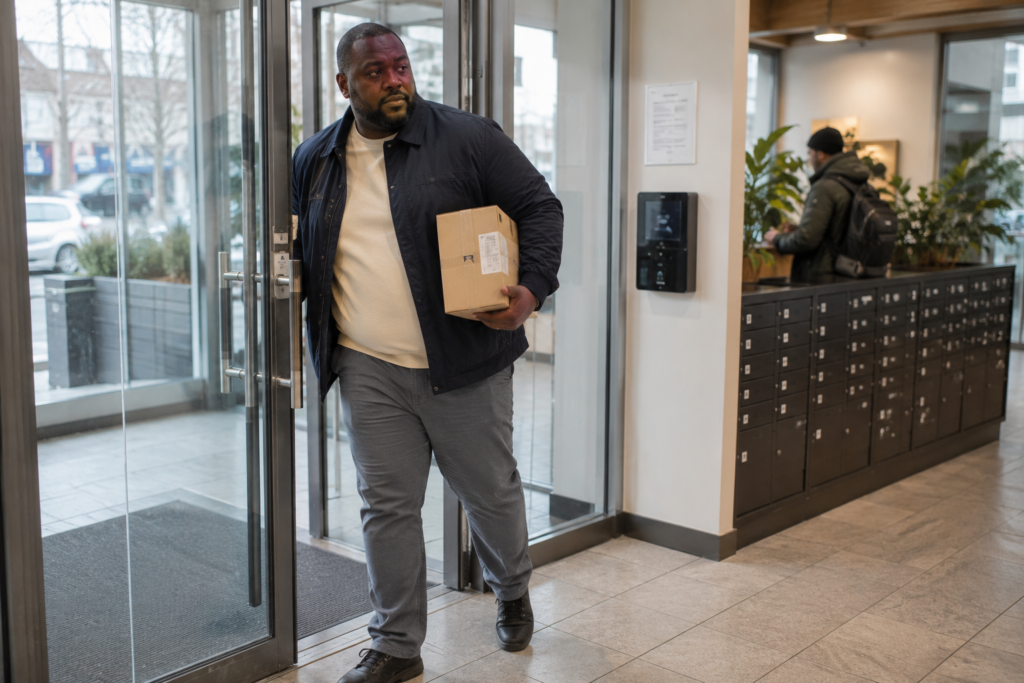 Navy Chore Jacket With Grey Trousers
