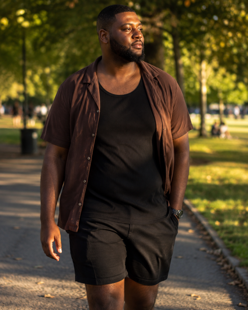 Oversized Button-Up Worn as a Light Layer