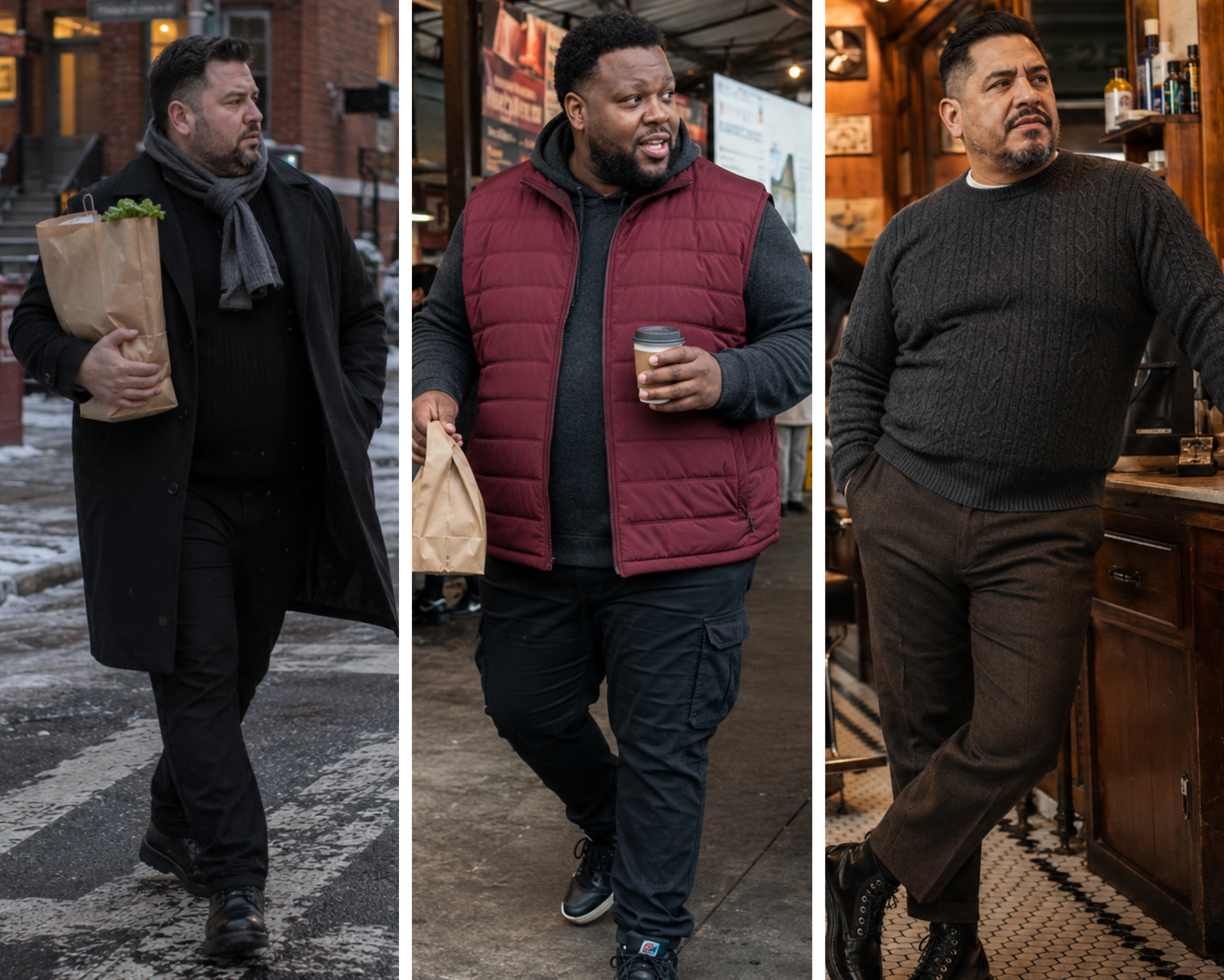 Plus Size Men Winter Fashion Ideas