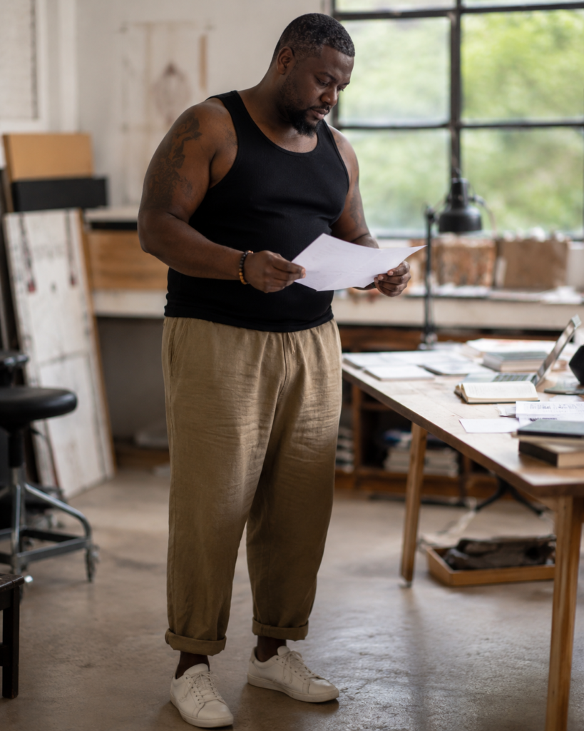 Relaxed Linen Pants With Rolled Cuffs