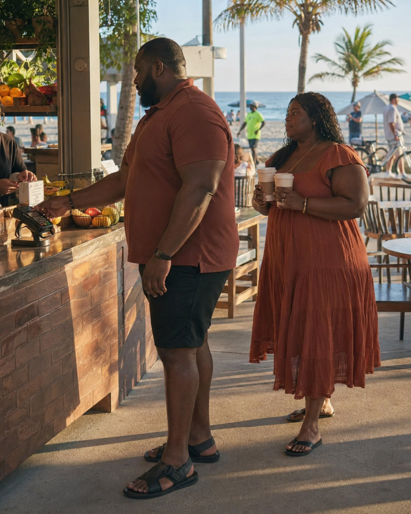 Rust Polo With a Terracotta Midi Dress