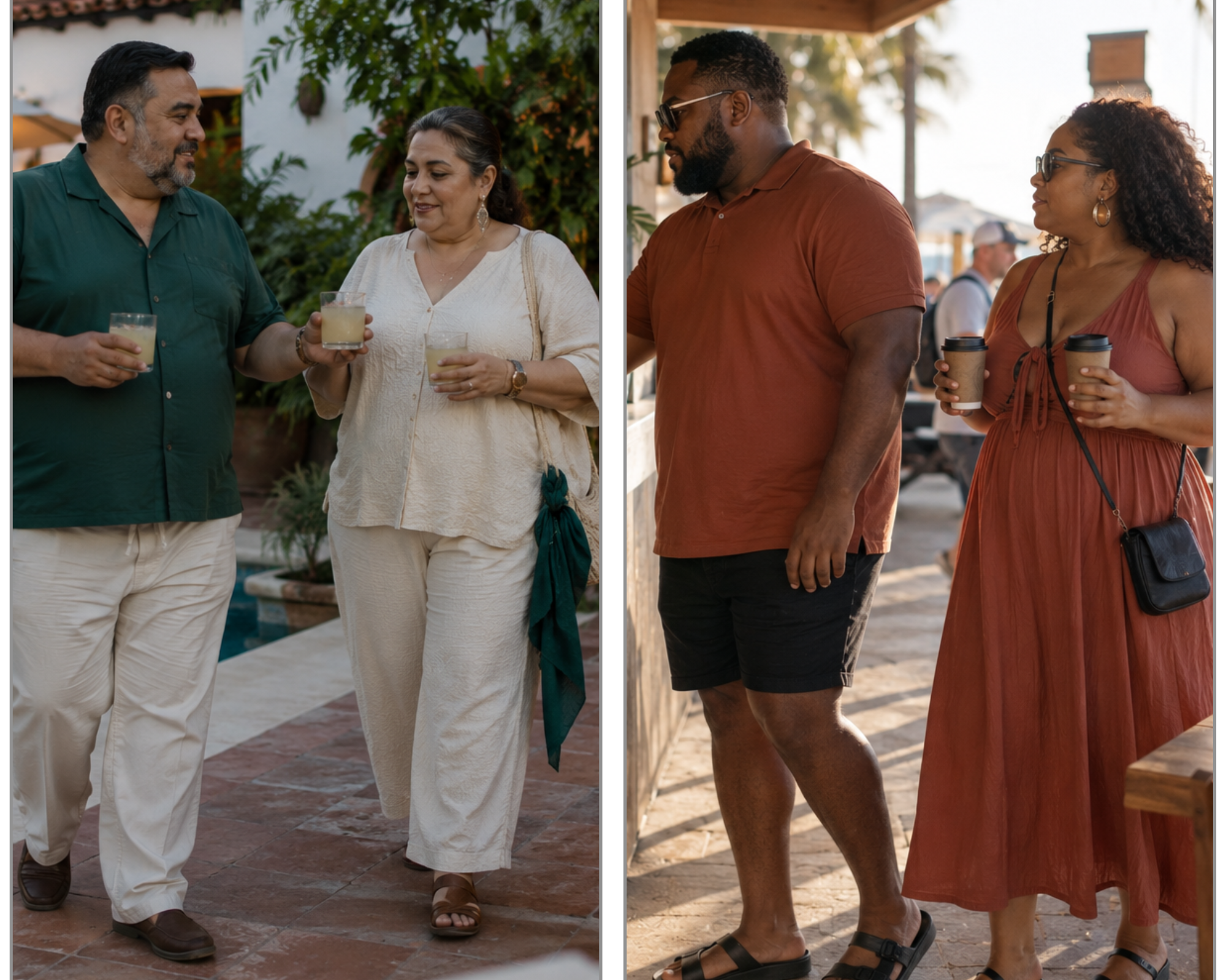 matching vacation outfits for plus size couples