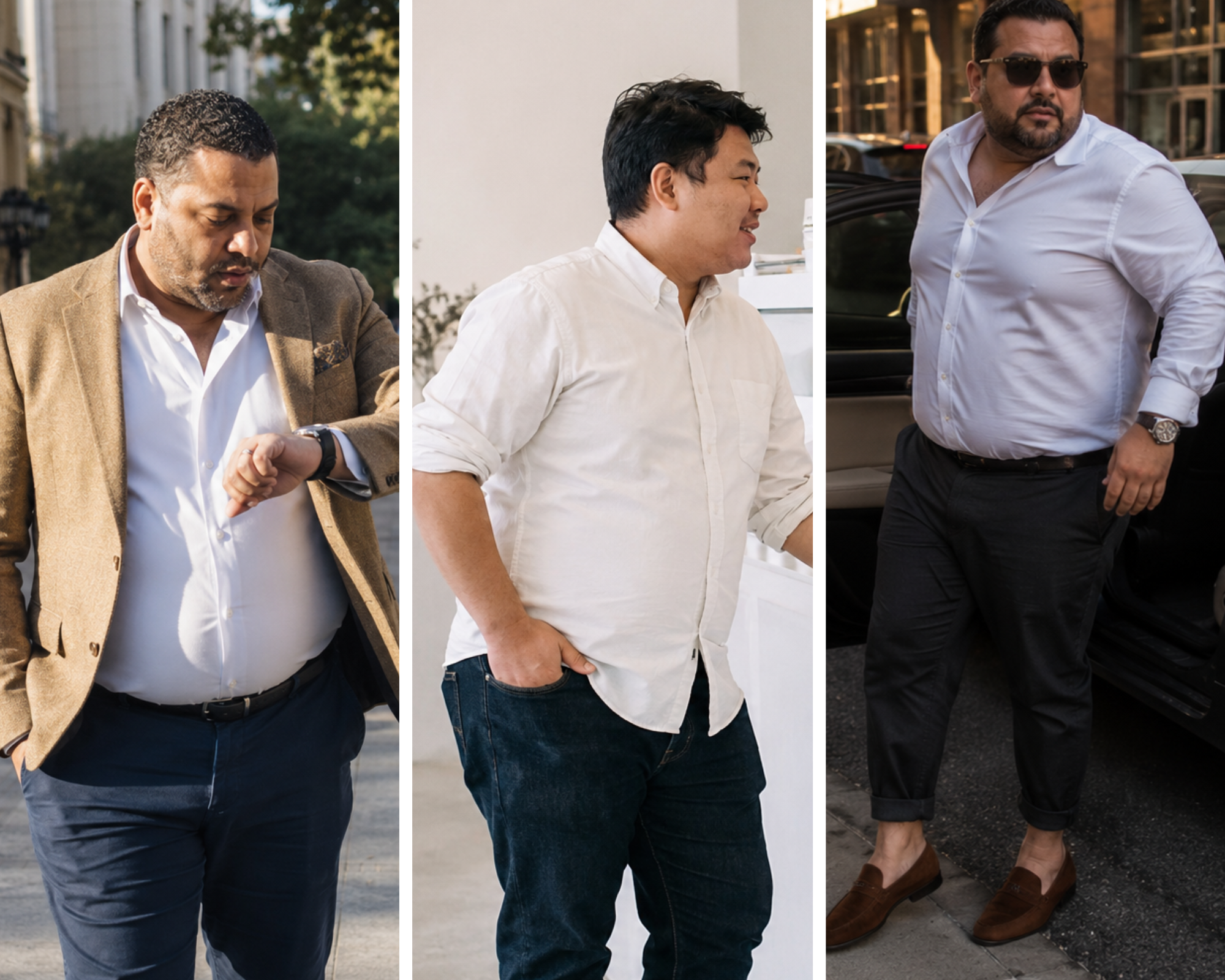 plus size men office to after-work outfits