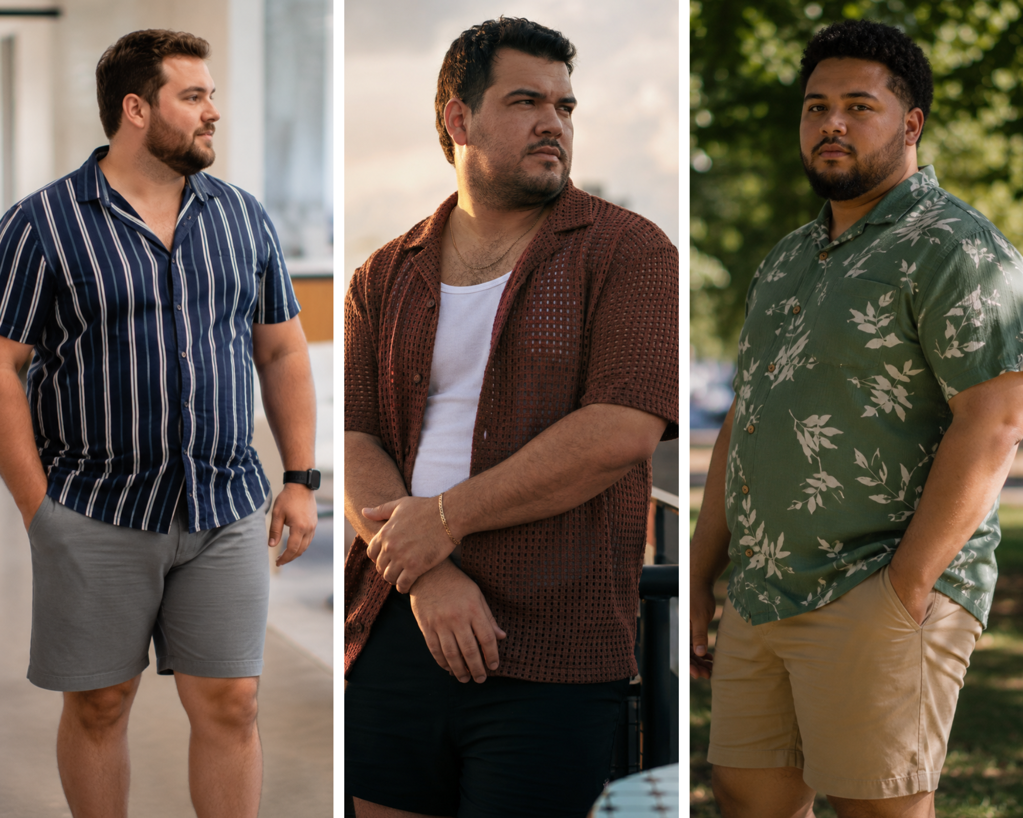 plus size men summer outfits
